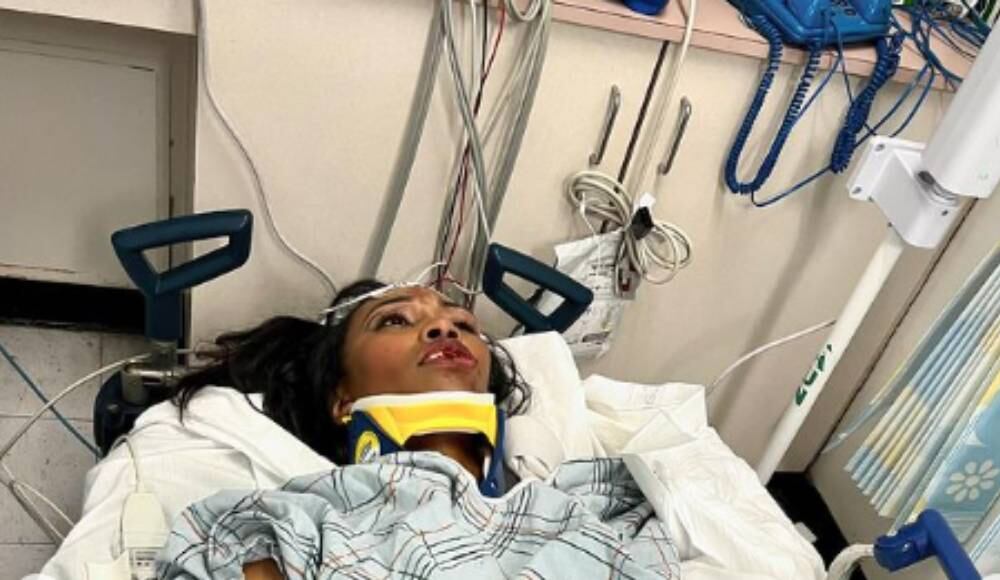 La actriz sufrió graves heridas tras el accidente.