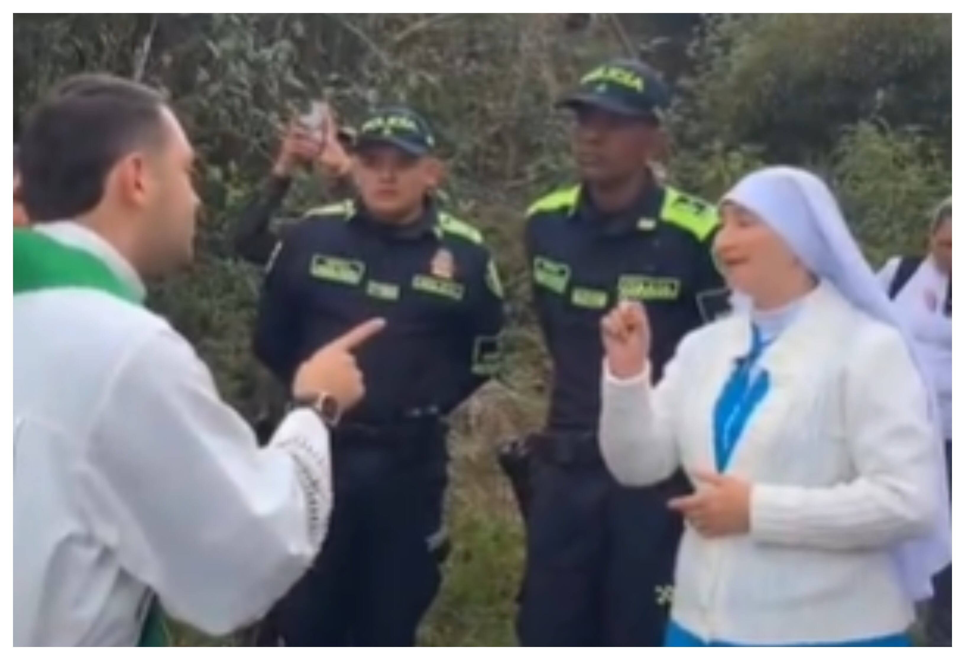 Padre Julián David Maldonado, de la Prelatura Apostólica Verbum Domini, tuvo una discusión con una monja en Guarne, Antioquia.