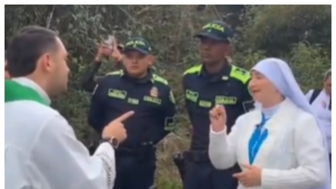 Padre Julián David Maldonado, de la Prelatura Apostólica Verbum Domini, tuvo una discusión con una monja en Guarne, Antioquia.