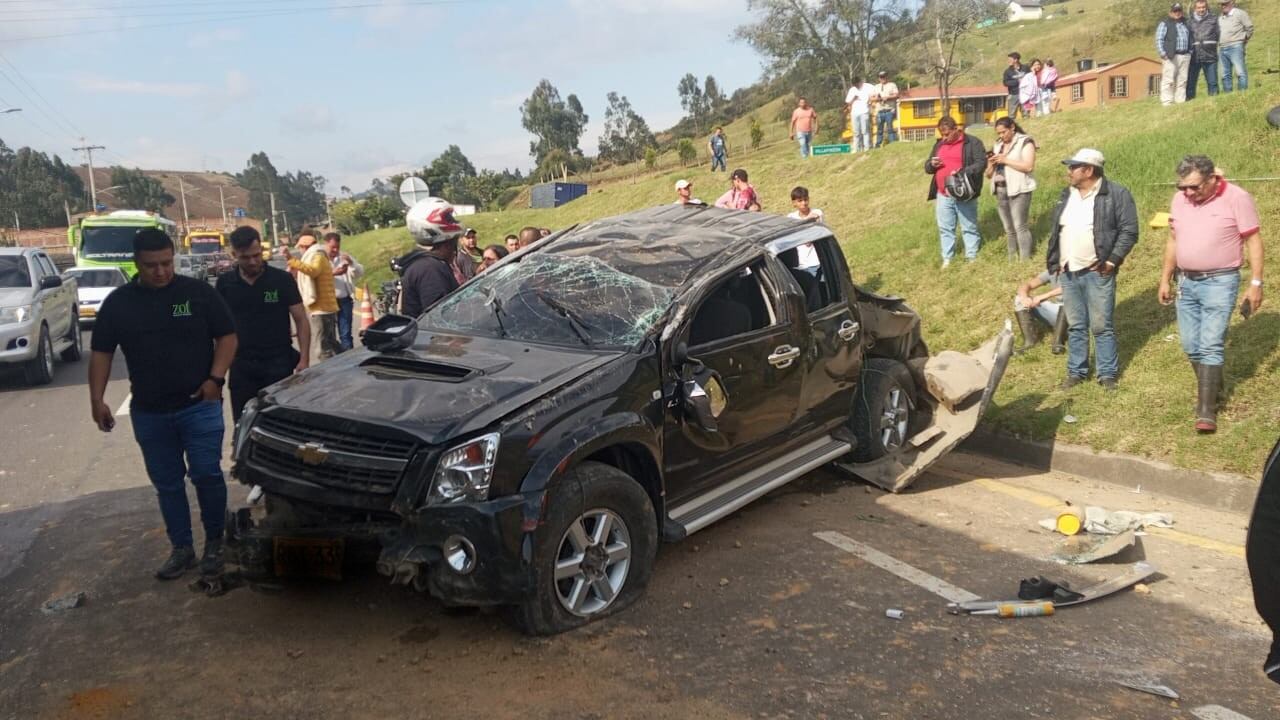 Accidente ocurrido el 14 de marzo de 2025 en la vía Villapinzón - Chocontá, sector 3 esquinas