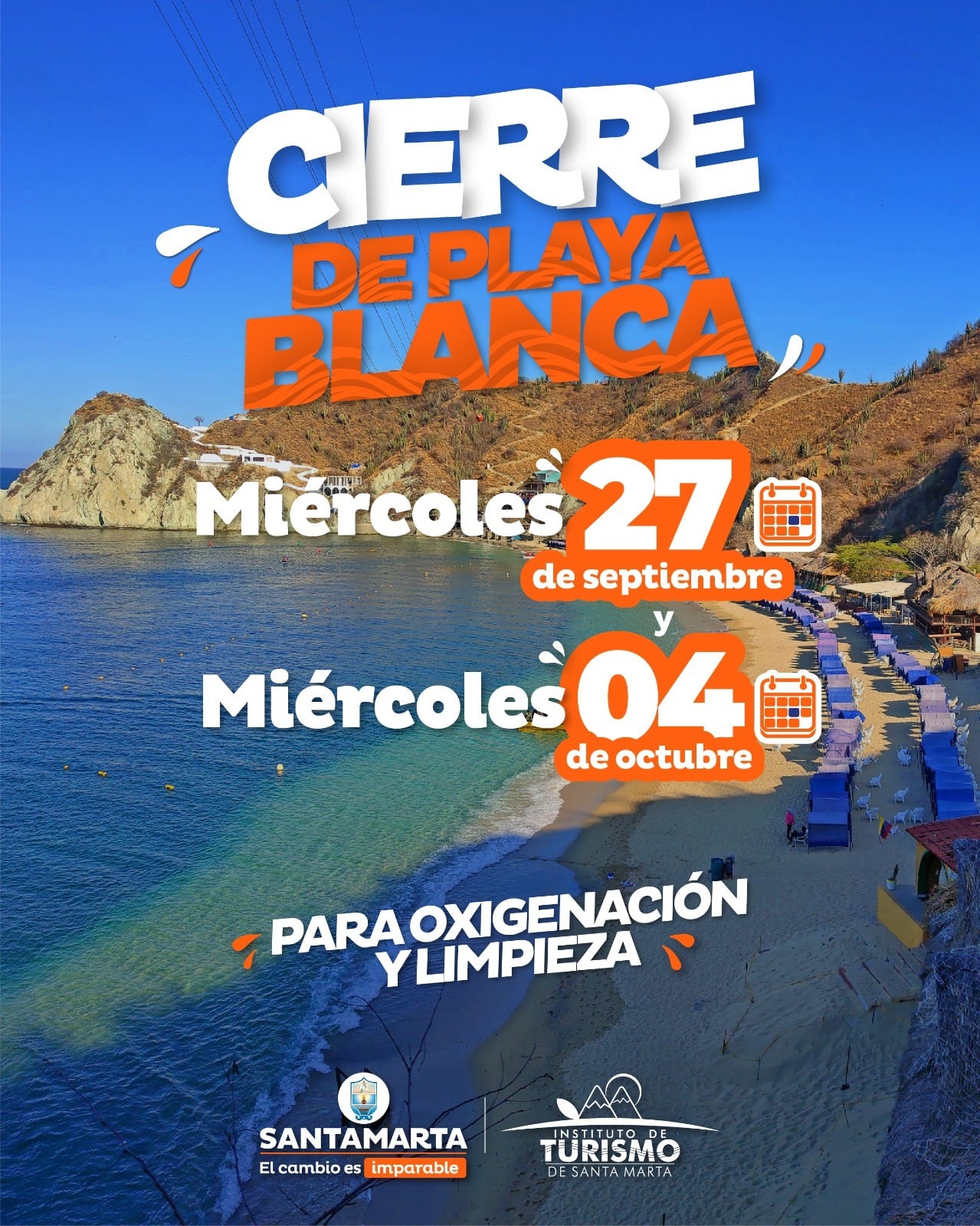 Cierre de playas en Santa Marta