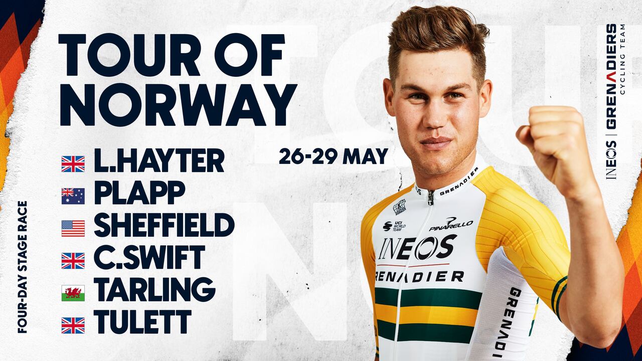 El equipo del Ineos Grenadiers para disputar el Tour de Noruega