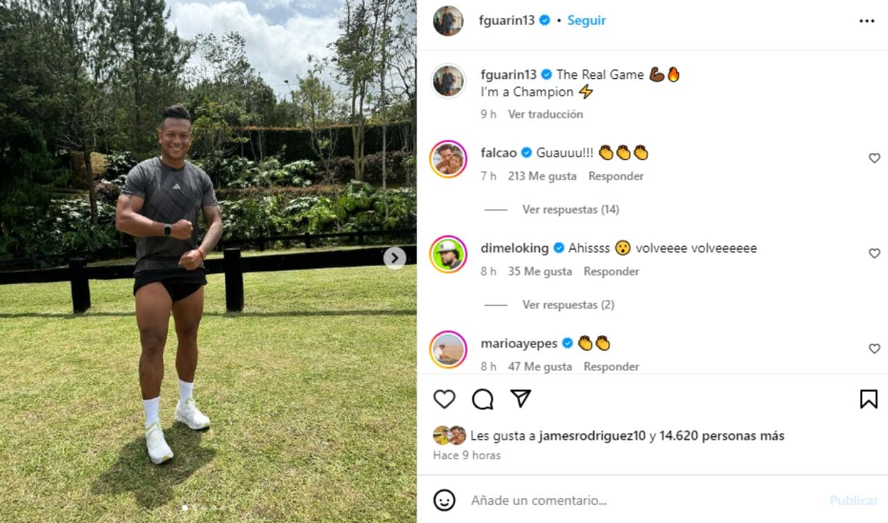 Guarín recibió varias muestras de apoyo.