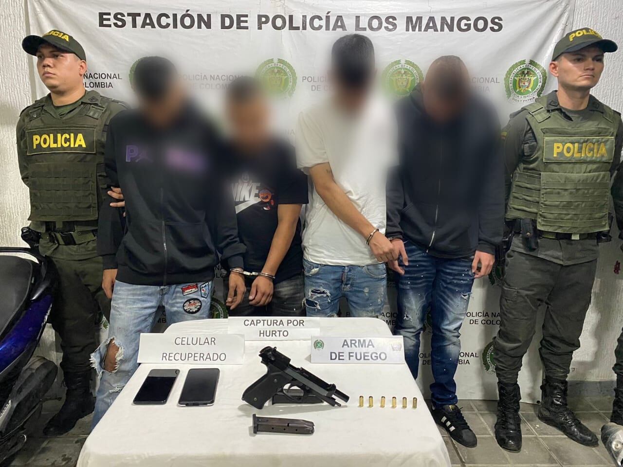 Cuatro jóvenes entre los 18 y 20 años de edad, fueron capturados por el delito de hurto en el oriente de Cali.