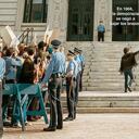 Fragmento del afiche de la película "El juicio de los 7 de Chicago” de Aaron Sorkin