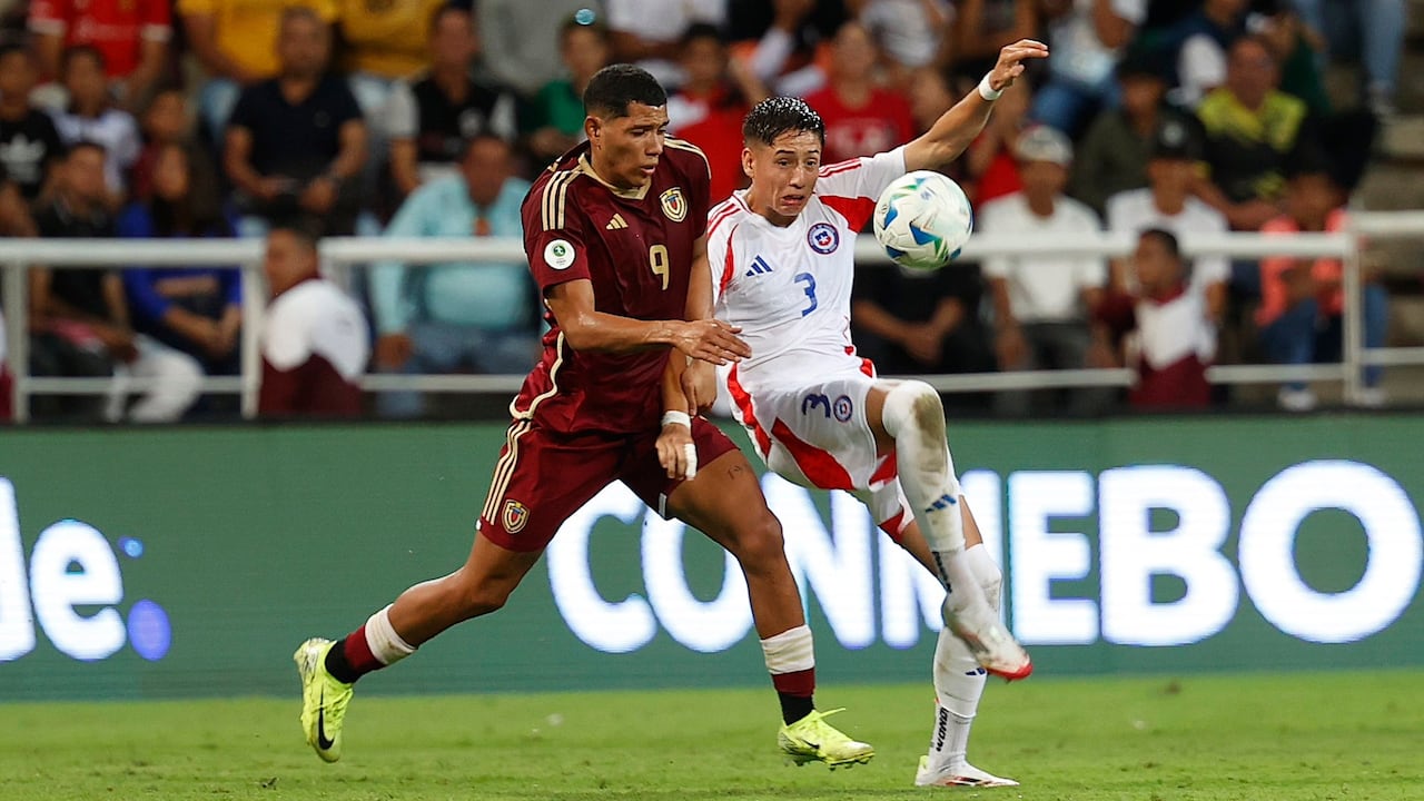 Imagen del juego entre Venezuela y Chile, por el Sudamericano Sub 20, este jueves 23 de enero.