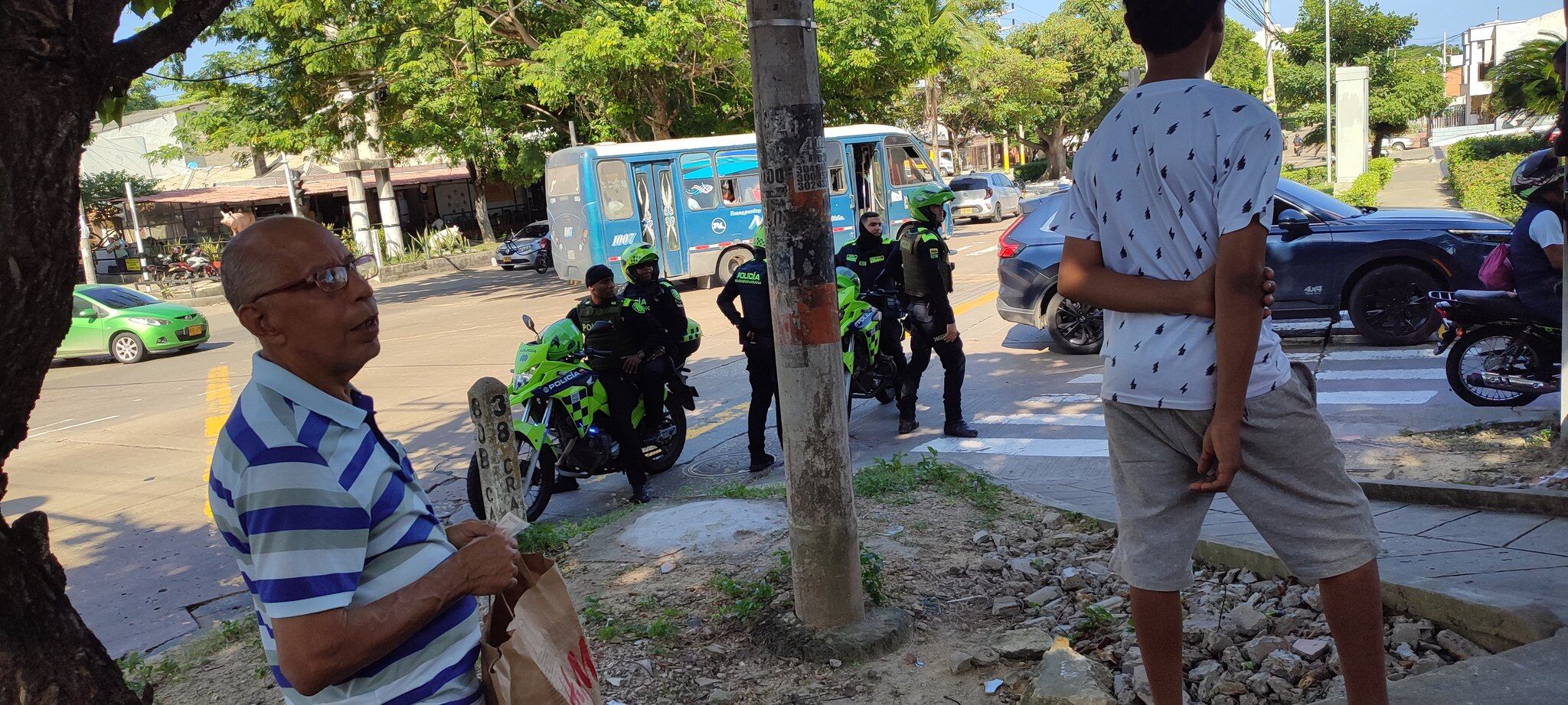 Sitio de la balacera en Barranquilla.