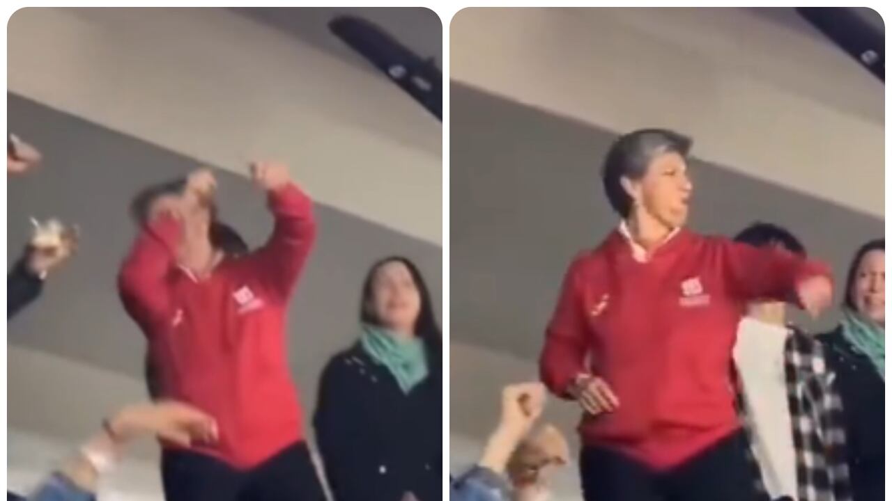 La alcaldesa Claudia López sorprendió con baile en El Campin.