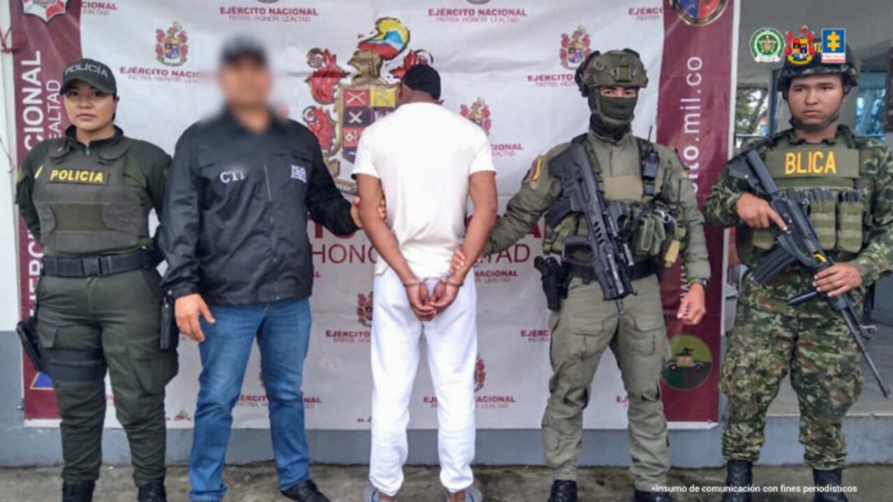 Jan Carlos Mosquera, disidente de las Farc capturado por la guardia indígena