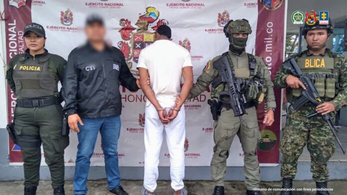 Jan Carlos Mosquera, disidente de las Farc capturado por la guardia indígena