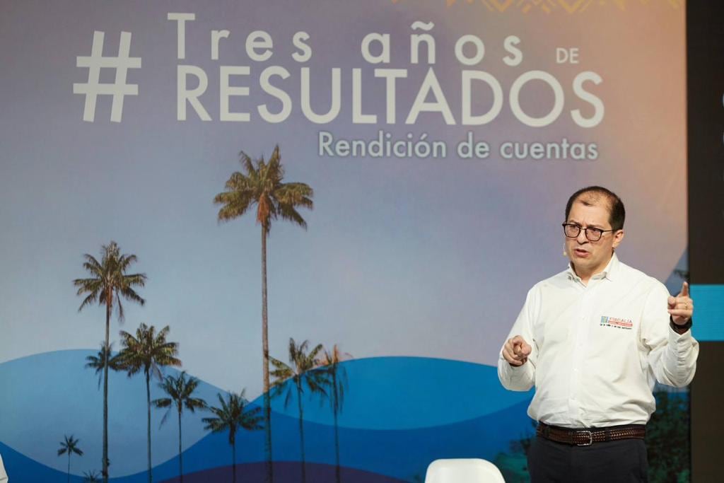 El fiscal Francisco Barbosa en la rendición de cuentas de la Fiscalía en Medellín