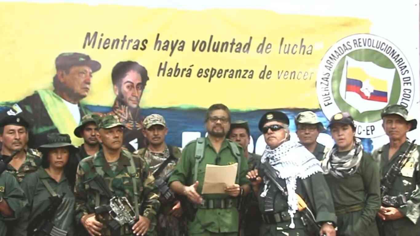 La imagen corresponde al retorno a la lucha armada de Iván Márquez, Jesús Santrich y El Paisa.