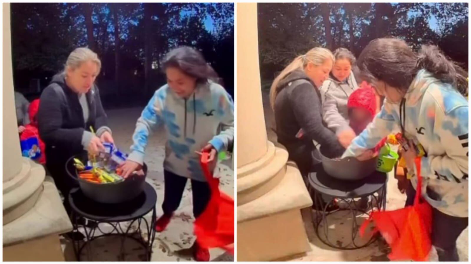 Varios internautas condenaron el 'ejemplo' que estaban dando a los niños aquellas mujeres.