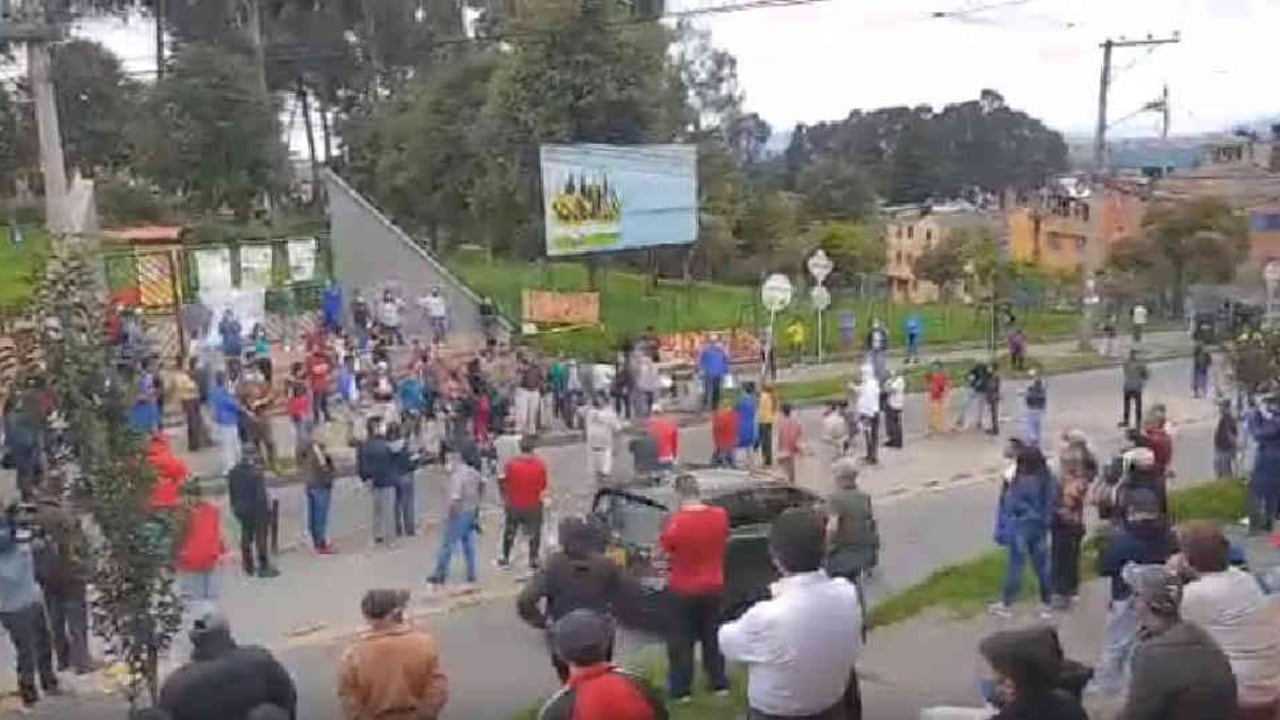 Protestas en Bogotá por albergues anunciados por el Distrito