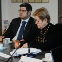 La ministra de Trabajo, Gloria Inés Ramírez, y el viceministro Iván Jaramillo.