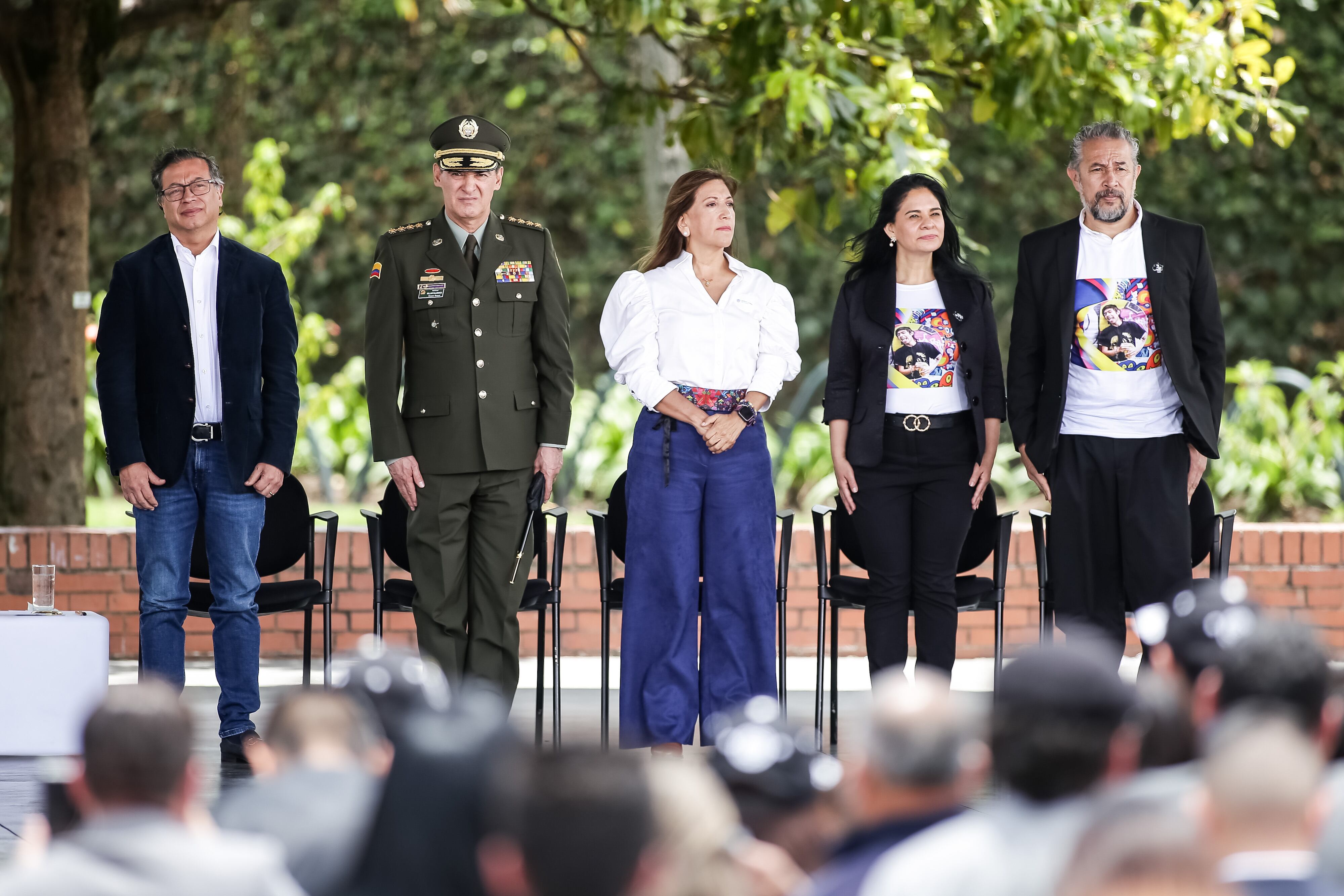 BOGOTÁ, 31 de agosto de 2023.- En el parque El Renacimiento, se realizó un acto de reconocimiento de responsabilidad internacional por el caso del Joven Diego Felipe Becerra.(Colprensa- John Paz)