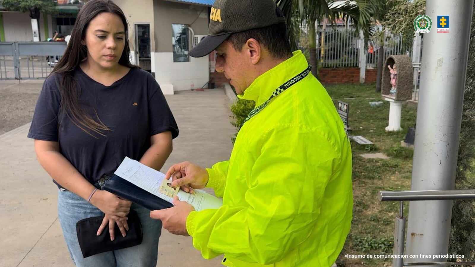 Este es el momento en el que fue capturada Angie Paulín Behaine Durán
