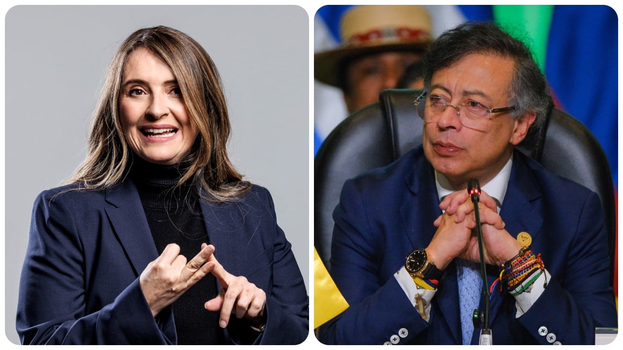 Paloma Valencia y Gustavo Petro