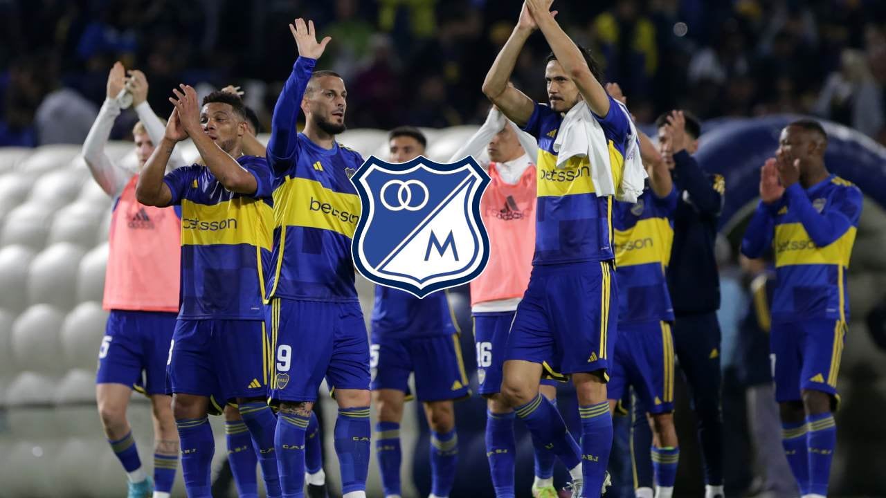 Darío Benedetto, Edinson Cavani y Frank Fabra aplauden en La Bombonera.