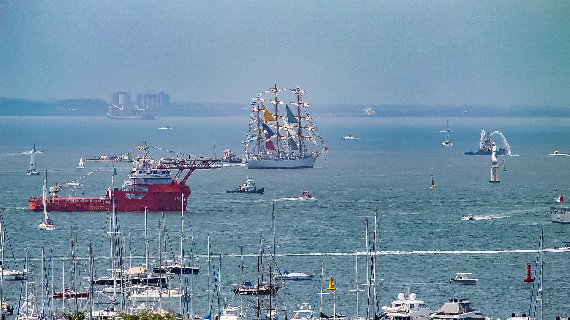 Llegada de veleros a Cartagena