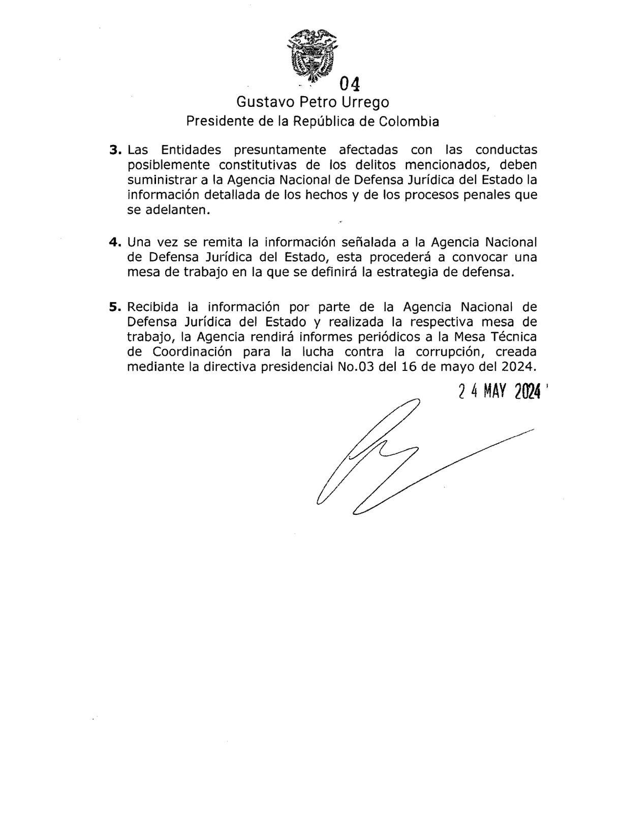 Directiva presidencial