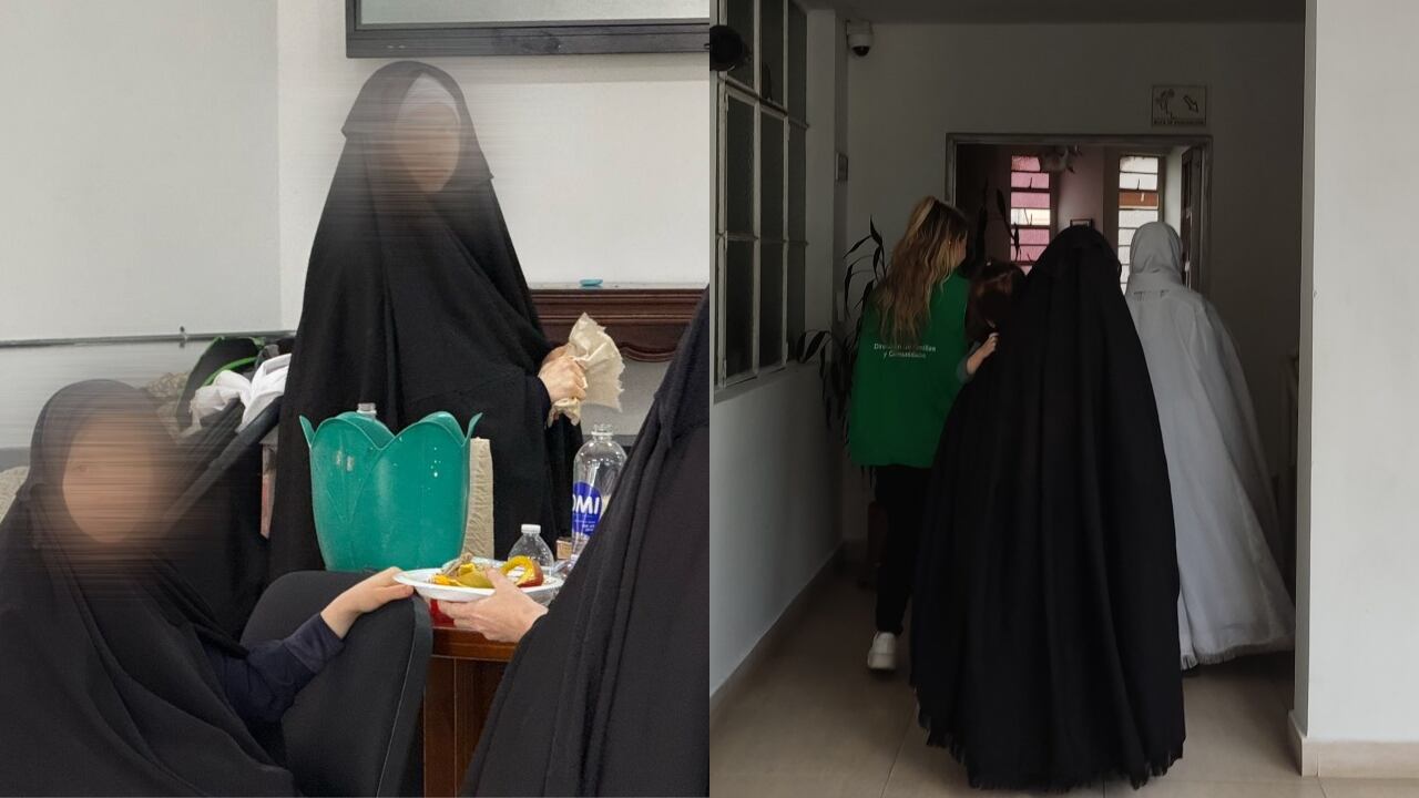 Integrantes de la secta Lev Tahor cuando fueron descubiertos en Antioquia.