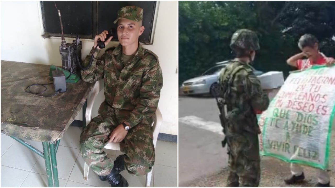 Gilberto Castellanos y su hijo, el soldado César Andrés Castellanos Rojas