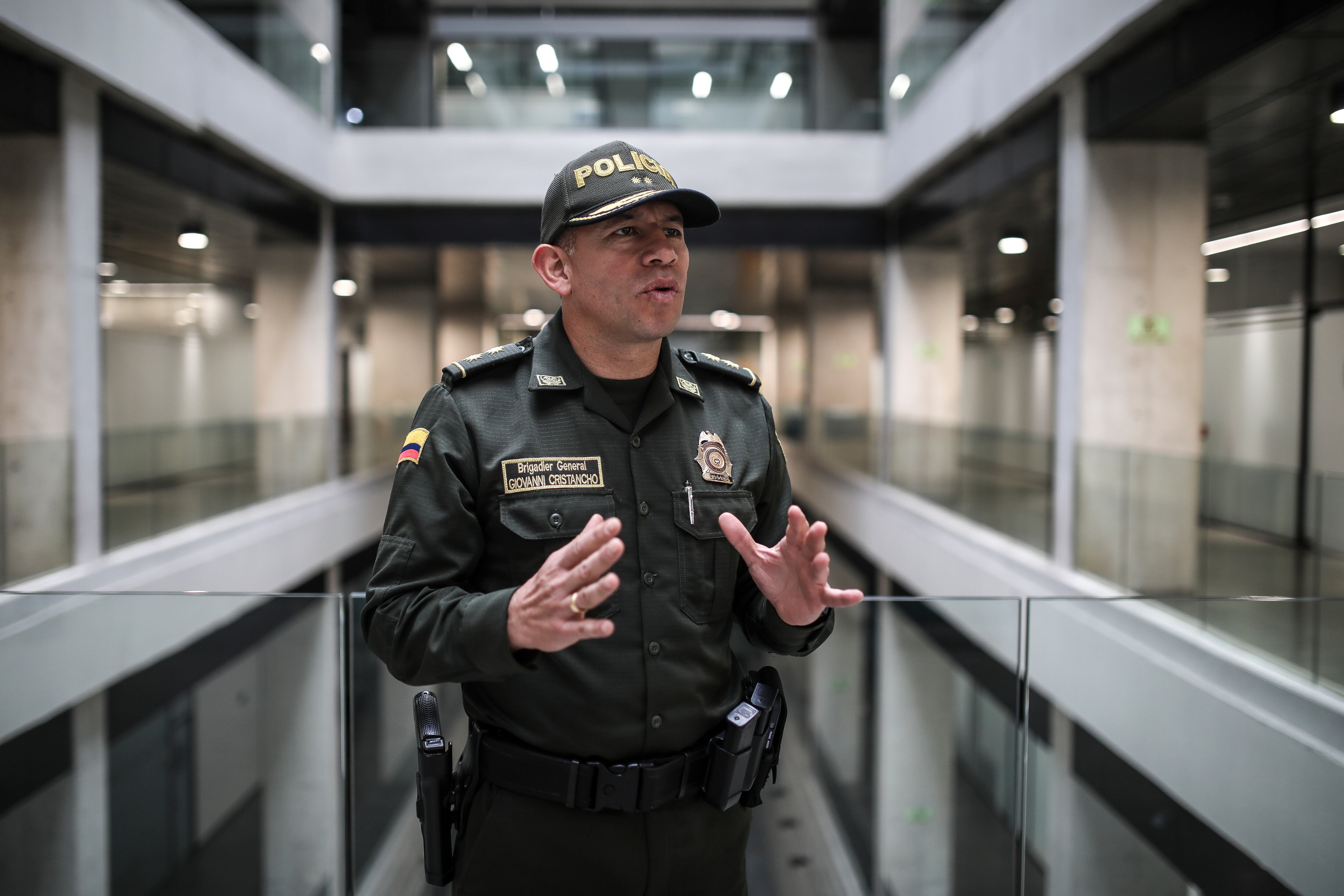 Brigadier General Giovanni Cristancho
comandante de la Policía de Bogotá
