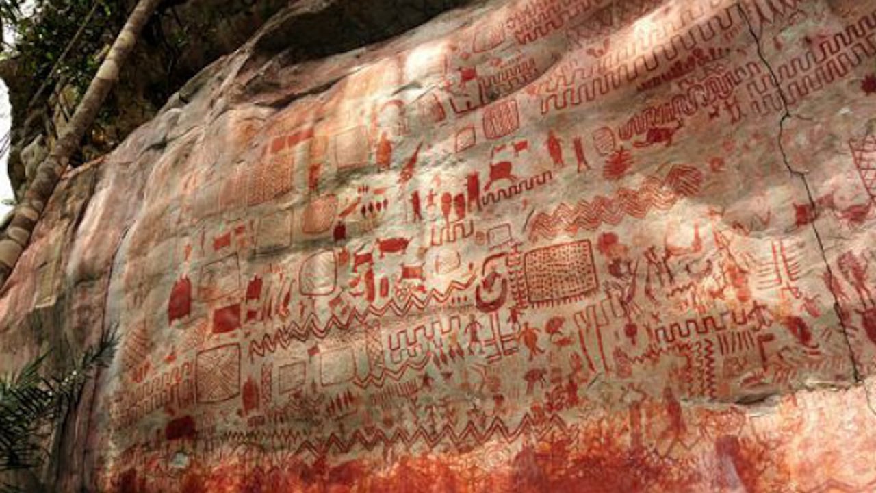 Arte rupestre en el Parque Nacional de Chiribiquete