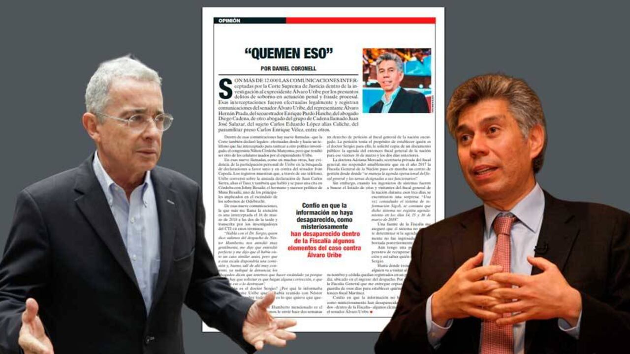 El cruce de trinos se dio a raíz de la publicación de la columna "Quemen eso".