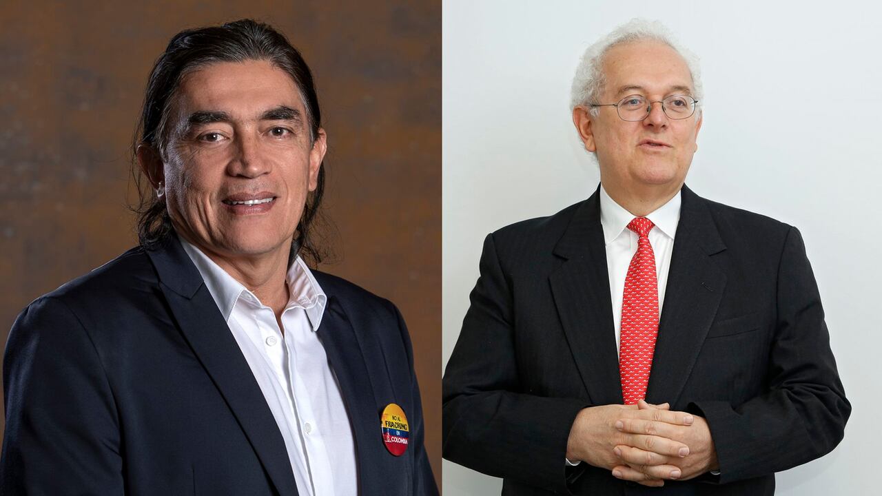 El excongresista Gustavo Bolívar y el ministro de Hacienda, José Antonio Ocampo.