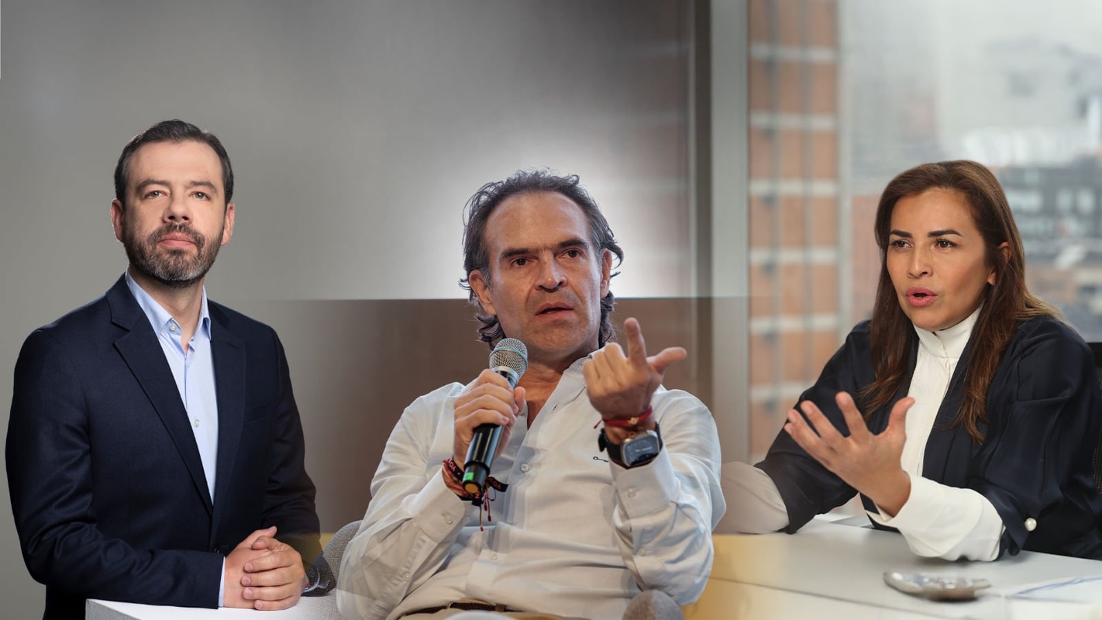 Alcalde de Bogotá, Carlos Fernando Galán; alcalde de Medellín, Federico Gutiérrez, y la gobernadora del departamento de Meta, Rafaela Cortés Zambrano.