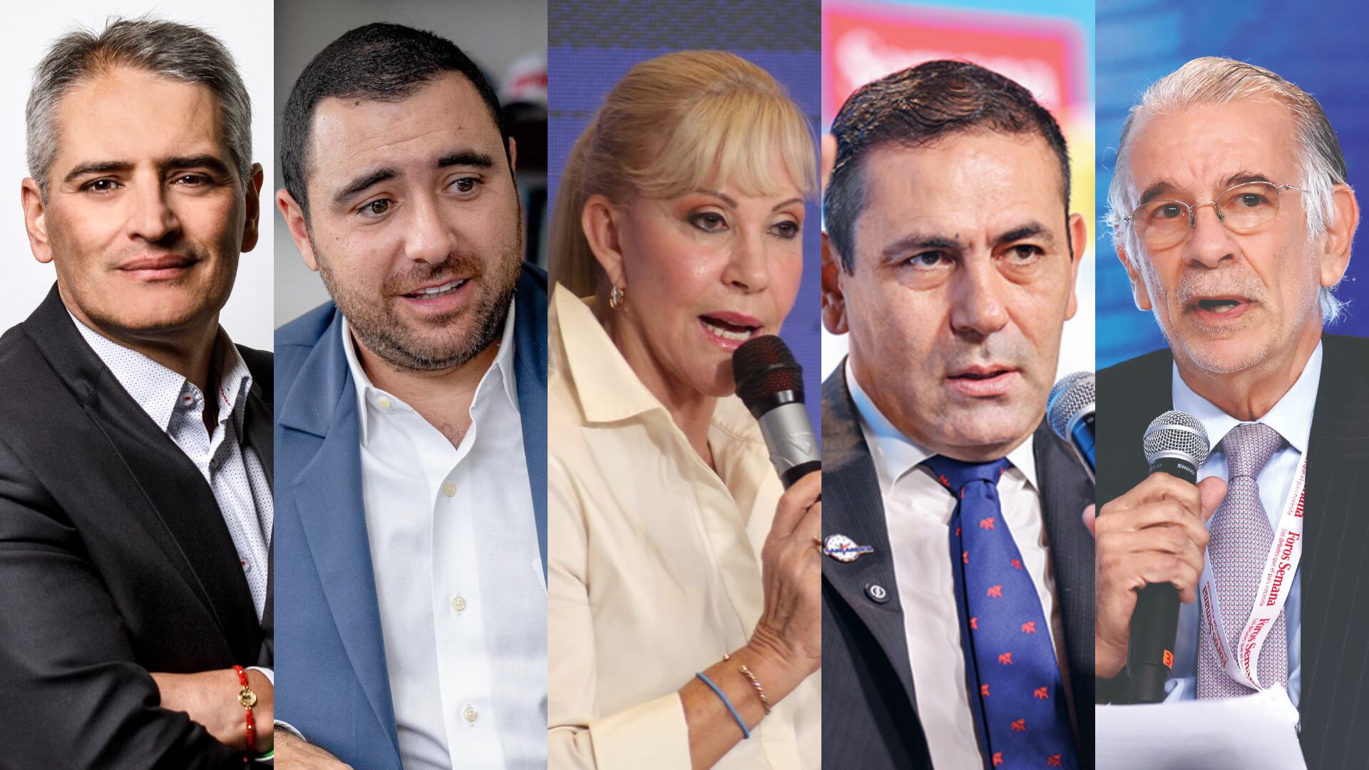 Andrés Julián Rendón, Yamil Arana, Dilian Toro, Juvenal Díaz y Eduardo Verano.