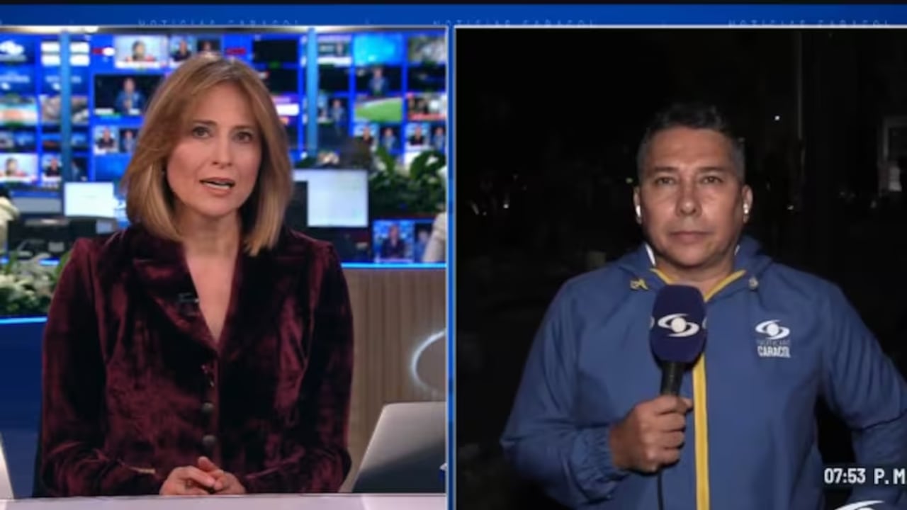 Periodista de ‘Noticias Caracol’ transmitió desde Pereira mientras su familia busca refugio.