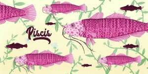 El signo Piscis ilustrado por Nicolás Gutiérrez Pinedo.