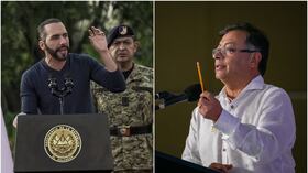 Presidente Gustavo Petro y el mandatario de El Salvador Nayib Bukele