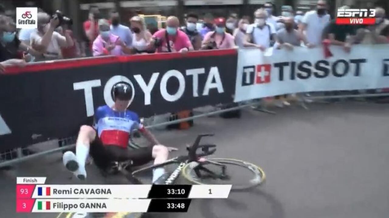 Remi Cavagna en el Giro de Italia.