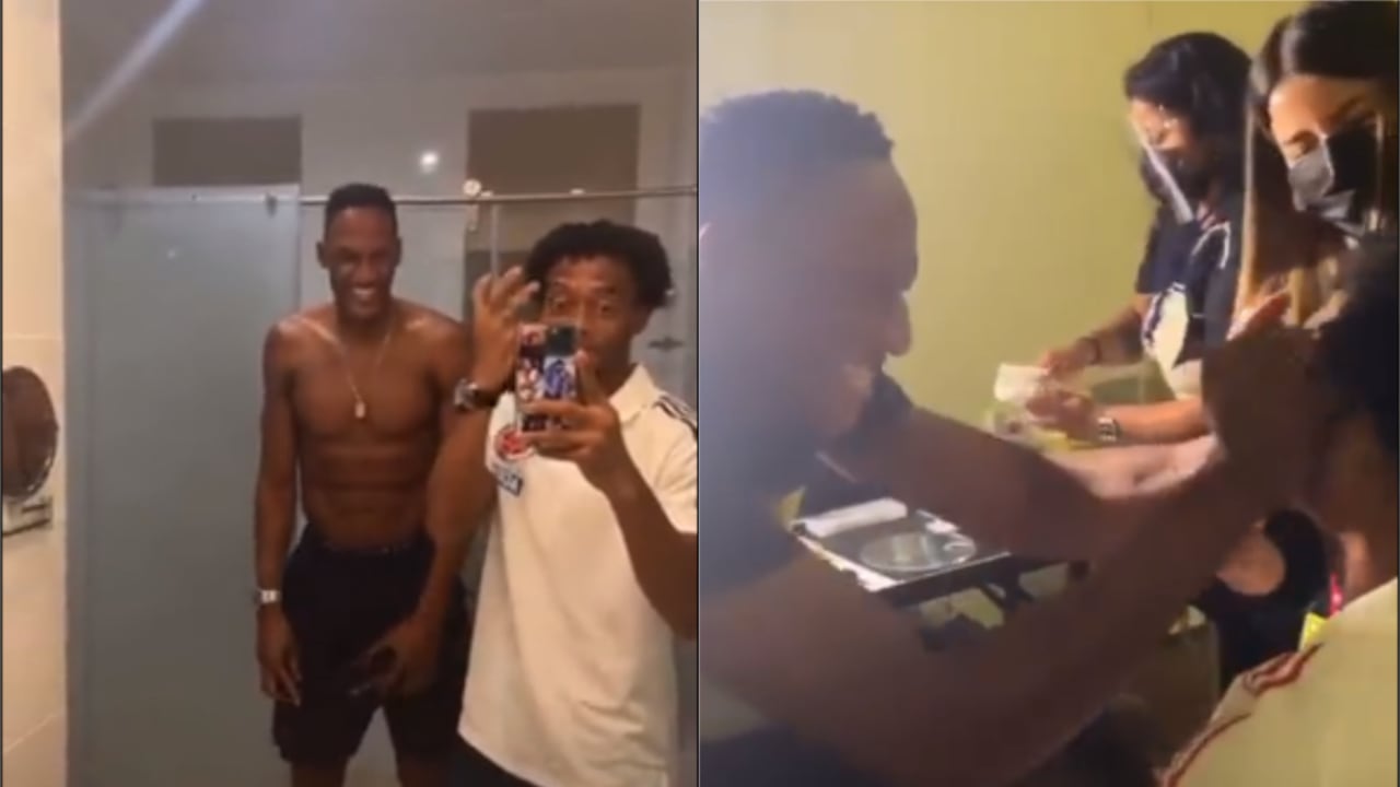 Yerry Mina y Juan Guillermo Cuadrado. Foto: Captura de pantalla Instagram - yerrymina