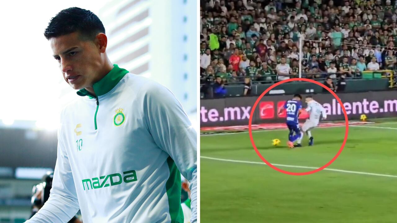 Desde México destacan, en video, la forma en que defiende James Rodríguez, con León.