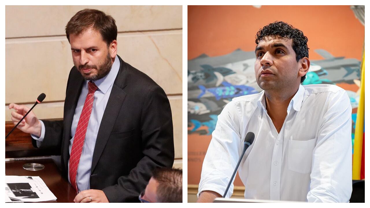 Los representantes Andrés Forero y David Racero sostuvieron un fuerte agarrón en la Cámara de Representantes.