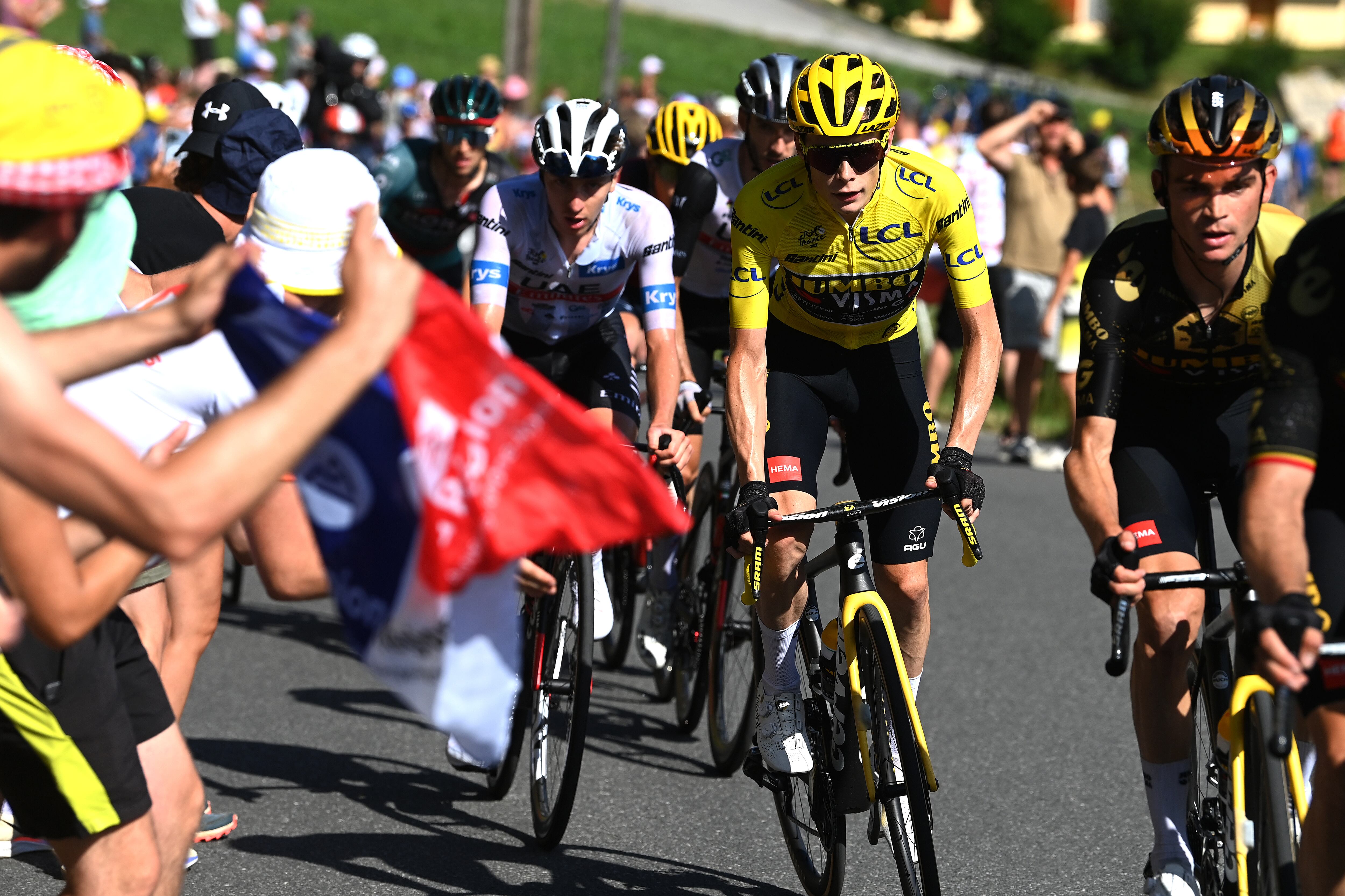 Jonas Vingegaard y Tadej Pogacar.