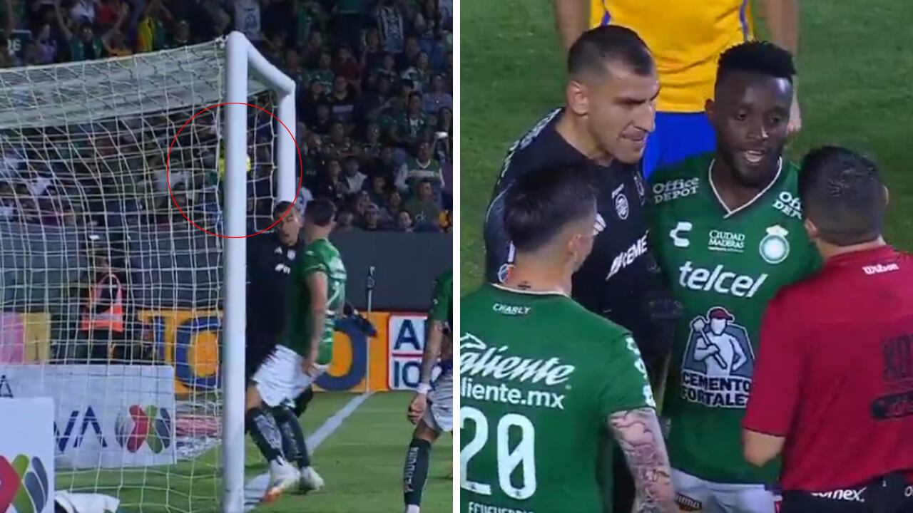 Club León tuvo una acción que no fue decretada como gol y dejó polémica en México