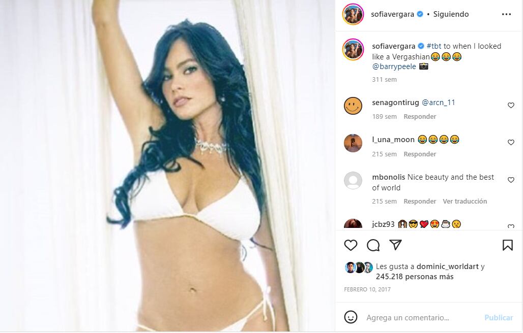 "Vergashian", así se autodenominó Sofía en este recuerdo. Foto: Instagram @sofiavergara.
