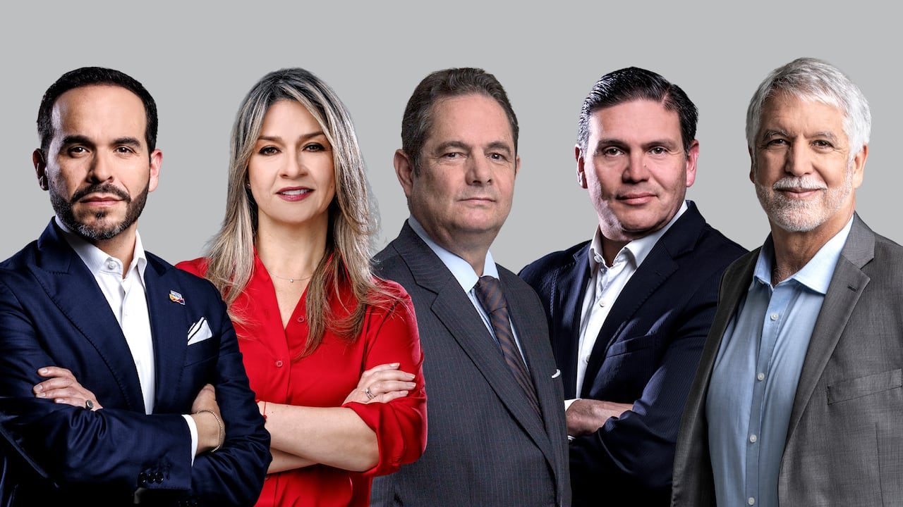 De izquierda a derecha: Abelardo de la Espriella, Vicky Dávila, Germán Vargas Lleras, Juan Carlos Pinzón y Enrique Peñalosa.