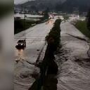 Así quedó la vía Bogotá - Tunja tras las lluvias.