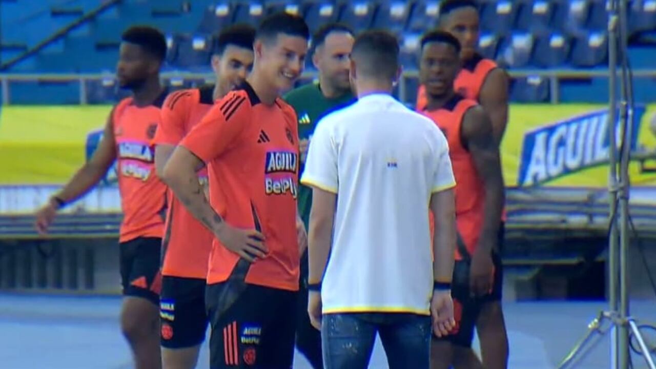 James Rodríguez fue el anfitrión en Barranquilla para recibir la visita de David Villa