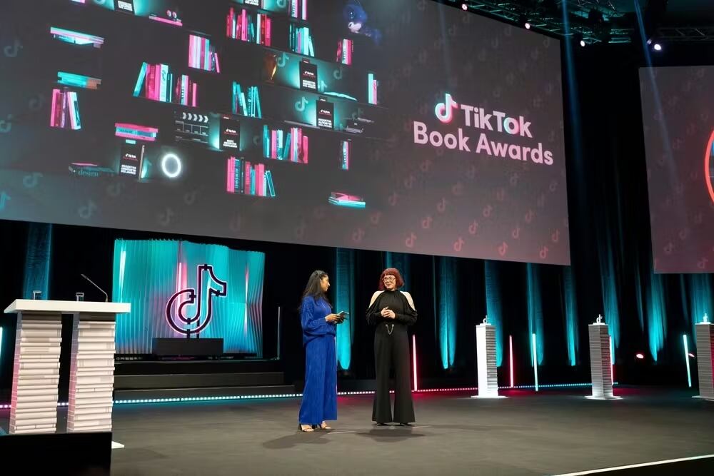 Momento de los TikTok Book Awards durante la 77.ª Feria del Libro de Frankfurt en octubre de 2025. Markus Wissmann/Shutterstock