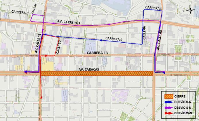 Cierres viales en la Caracas.