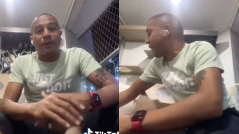 Macnelly Torres, segundos antes de ser 'asaltado' por su mascota.