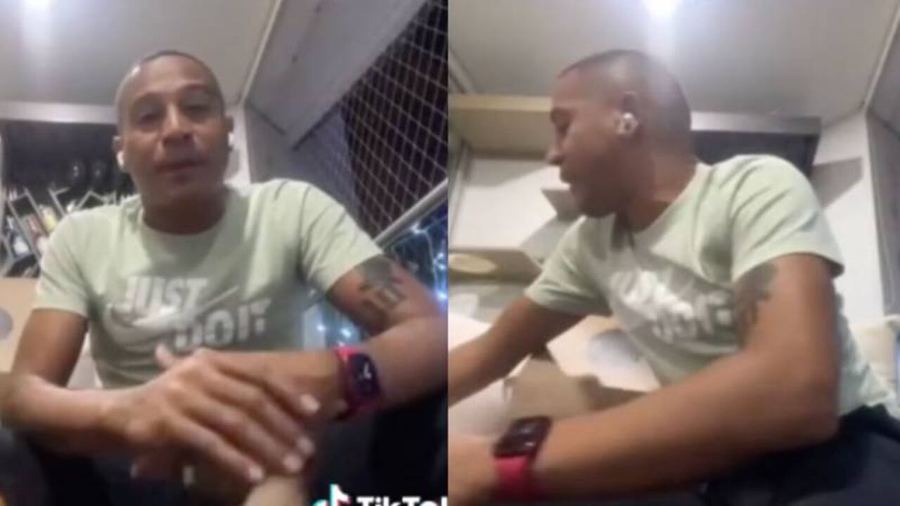 Macnelly Torres, segundos antes de ser 'asaltado' por su mascota.